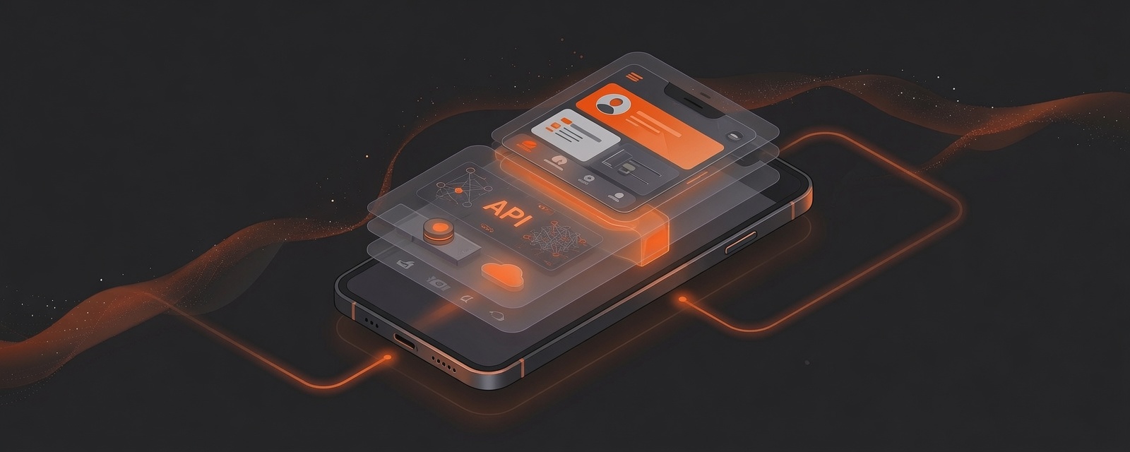 Mobile app screens on iOS and Android